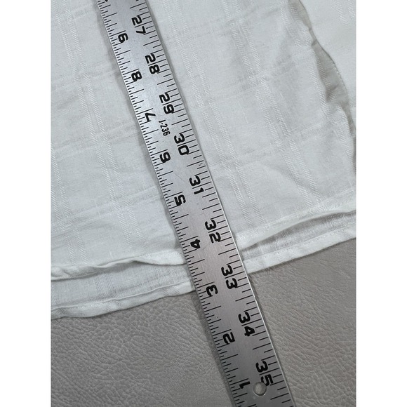 Tommy Bahama Linen Shirt Size XXL White Hawaiian Short Sleeve Pocket Shirt - Picture 10 of 10